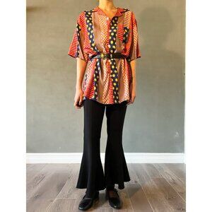 OAS Cuban Print S/S Button Down Shirt - Mens L